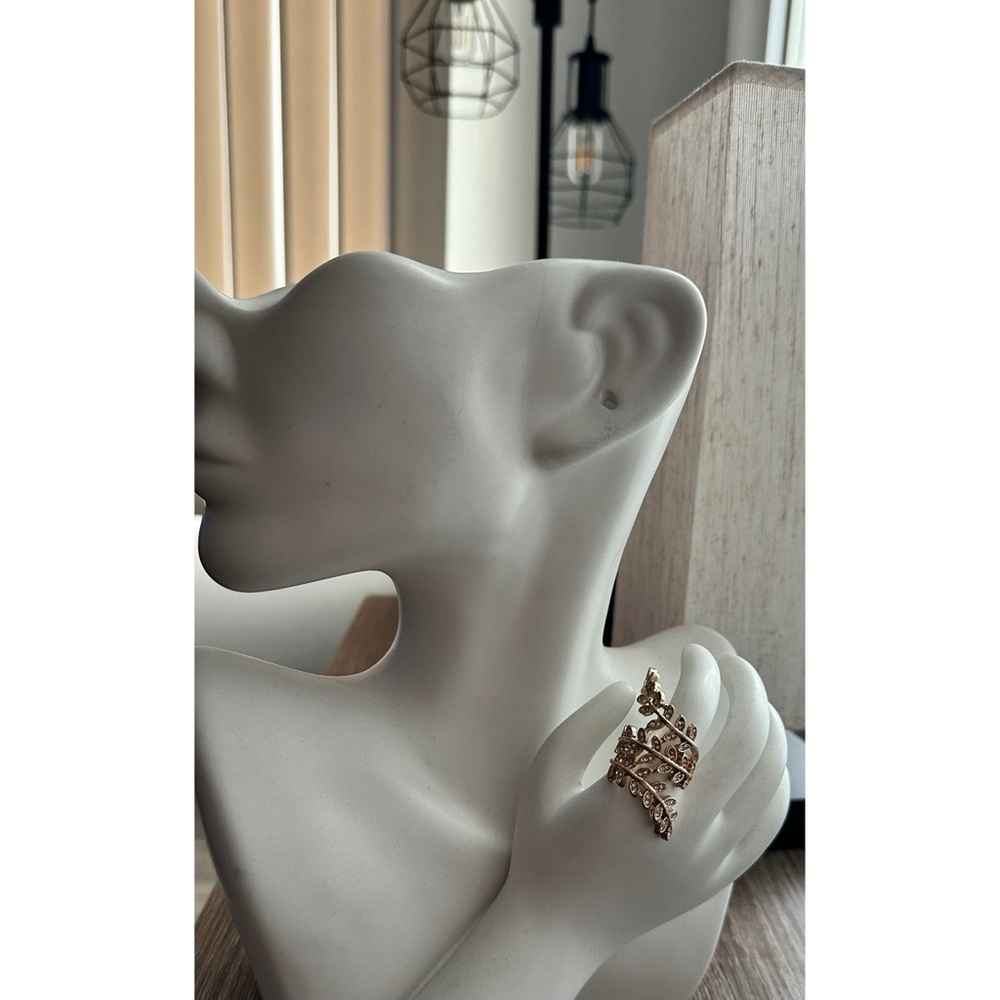 Brand New! Gold Rhinestone Wrap Around Ring - Picture 2 of 10